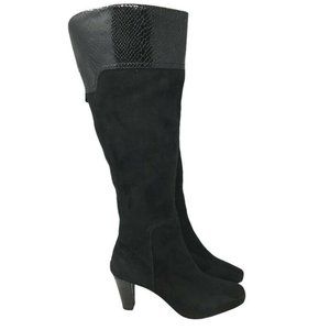 Bandolino Womens Viet Tall Boots Black Leather 6